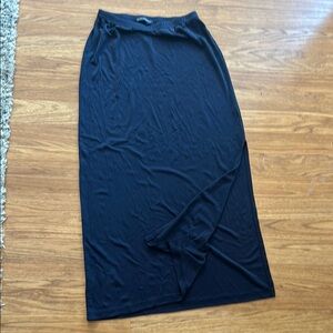 Brandy melville navy blue slit midi Black Maxi Skirt RARE